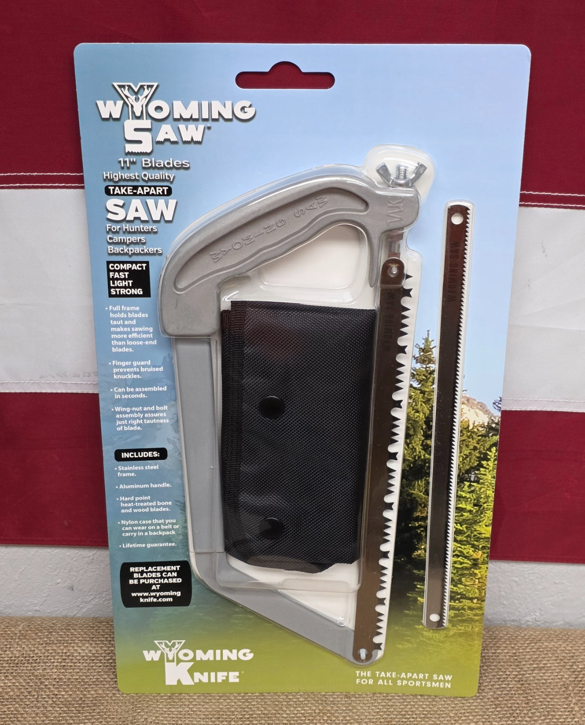 11-Inch Stainless Steel Take-Apart Saw for Wood and Bone with Sheath