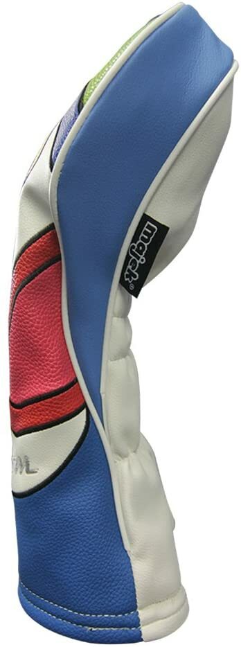 Retro Golf Driver Headcover - Vintage Leather Style Psychedelic Design