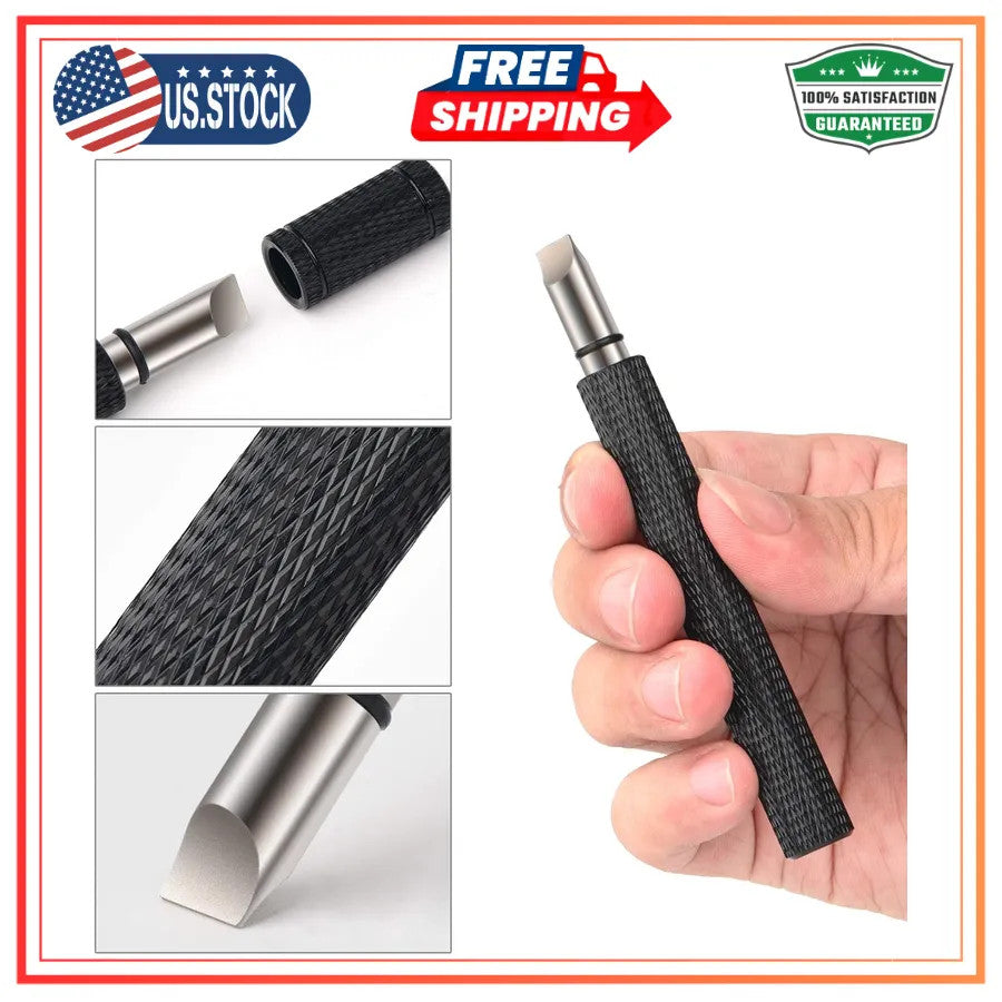 Golf Club Groove Sharpener Tool for U and V Grooves - Durable Metal Cleaner