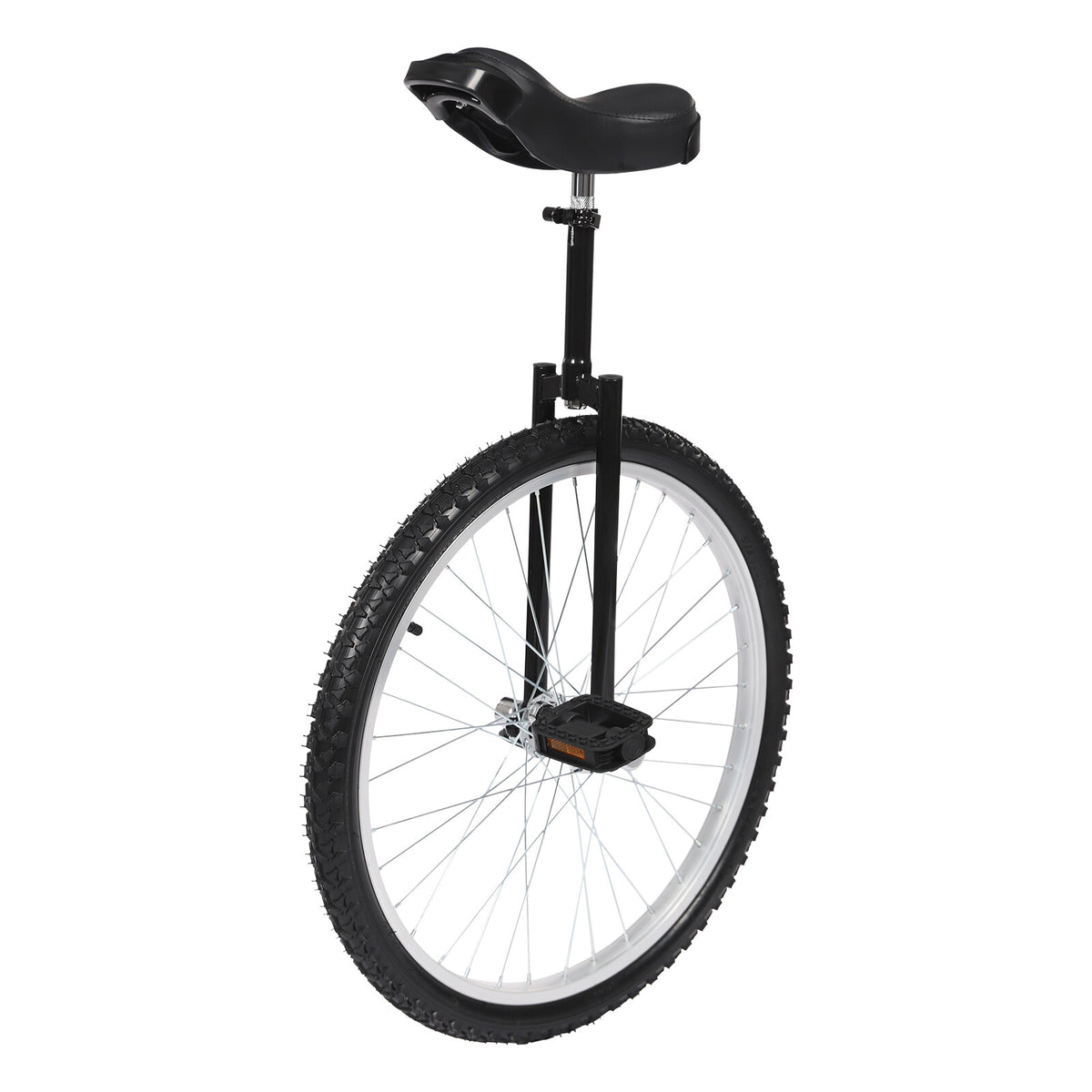 24-Inch Adjustable Unicycle for Adults, Steel Frame, Unisex Ride Bike