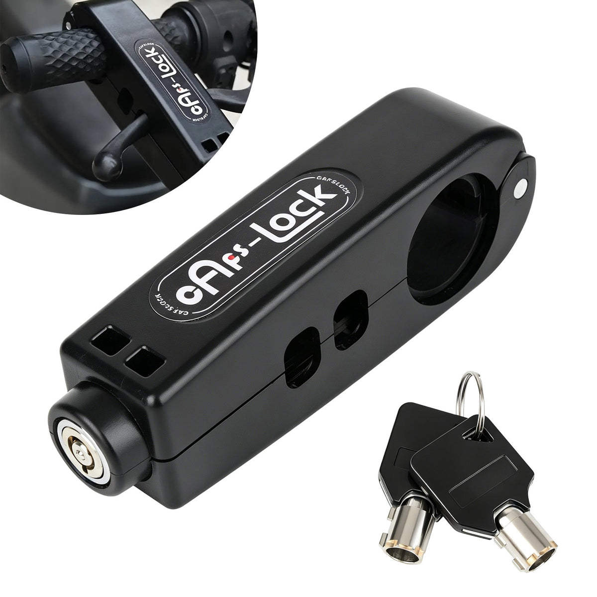 Heavy-Duty Motorcycle ATV Handlebar Lock with 2 Keys - Anti-Theft Security