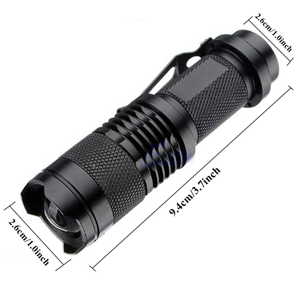 Mini UV Flashlight 395nm Handheld Blacklight for Camping Hunting Night Fishing