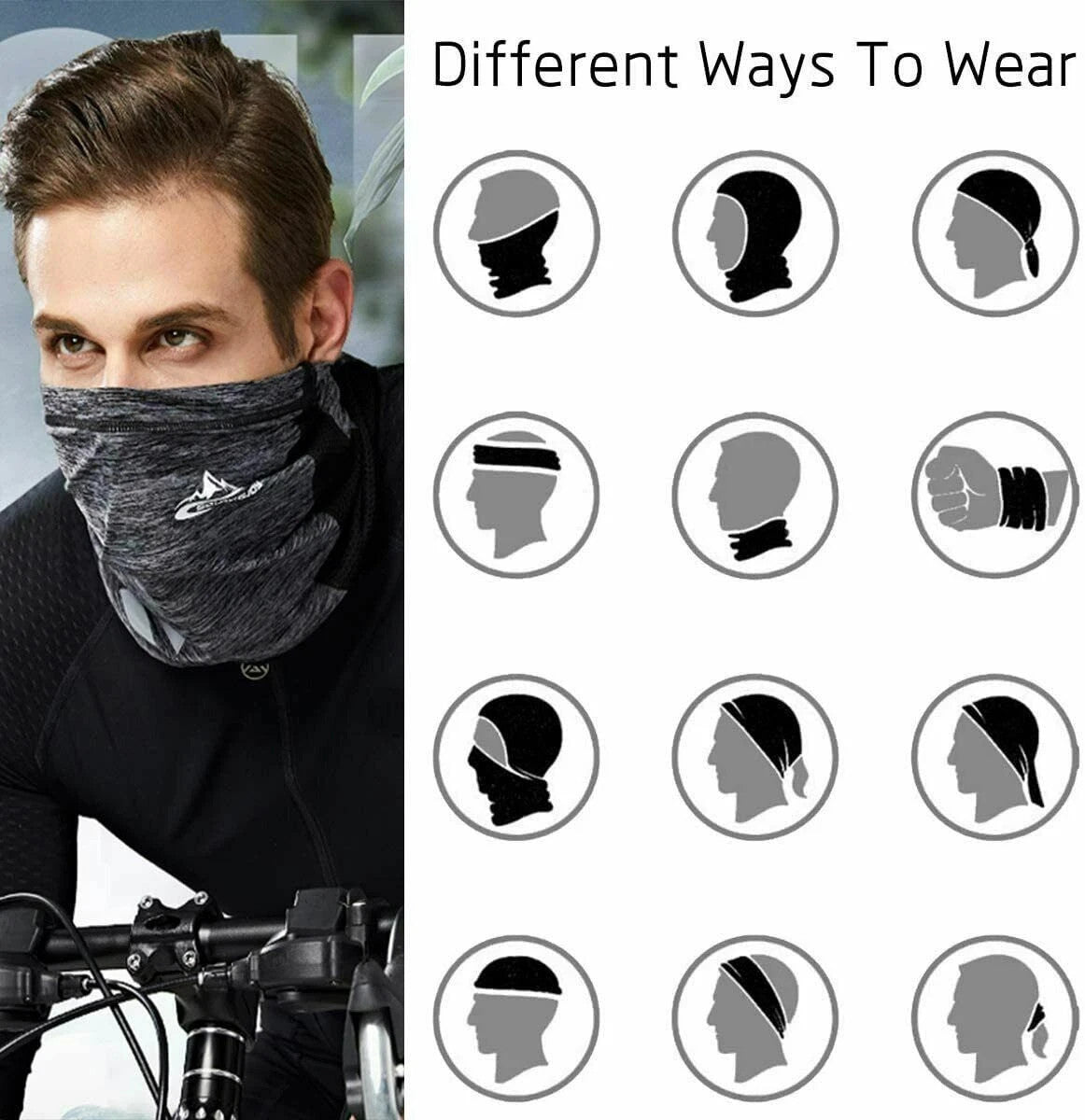 Multifunctional Reusable Face Mask Neck Gaiter UV Sun Shield Bandana