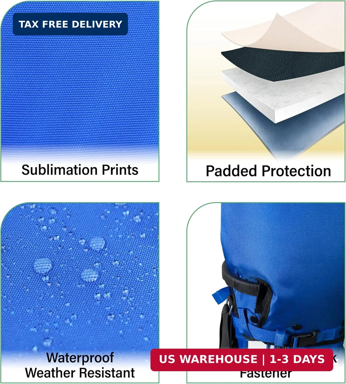 Golf Bag Rain Cover Waterproof Weather-Resistant 1260D Oxford Polyester