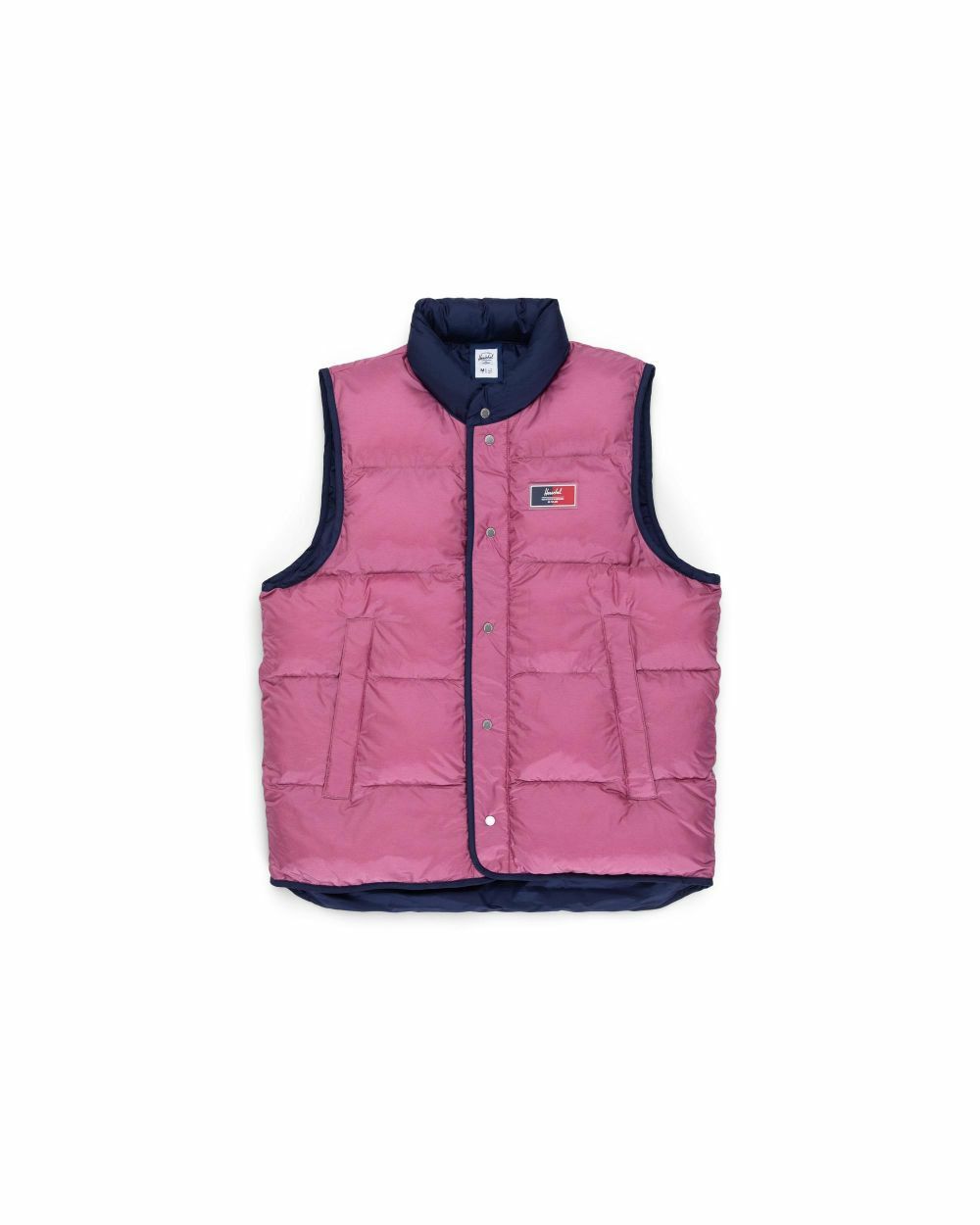 Men's Reversible Featherless Vest - Water-Resistant, Insulated, Peacoat Blue