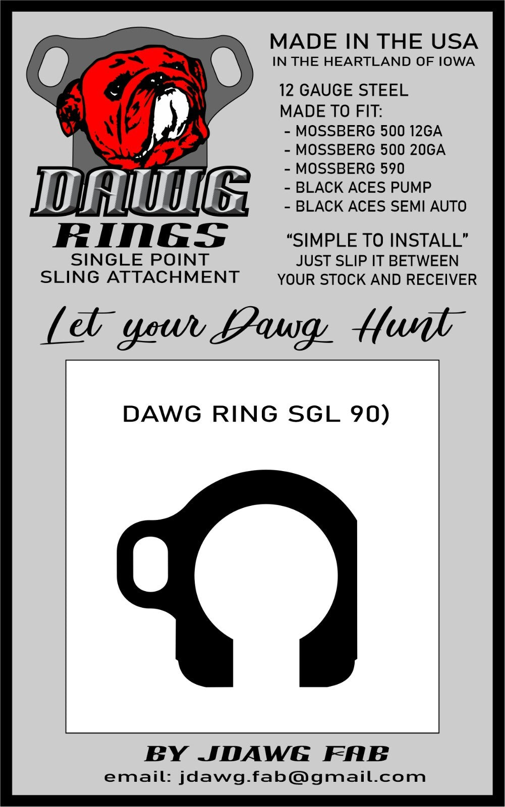 Single Point Sling Mount for Mossberg 500 & Maverick Firearms