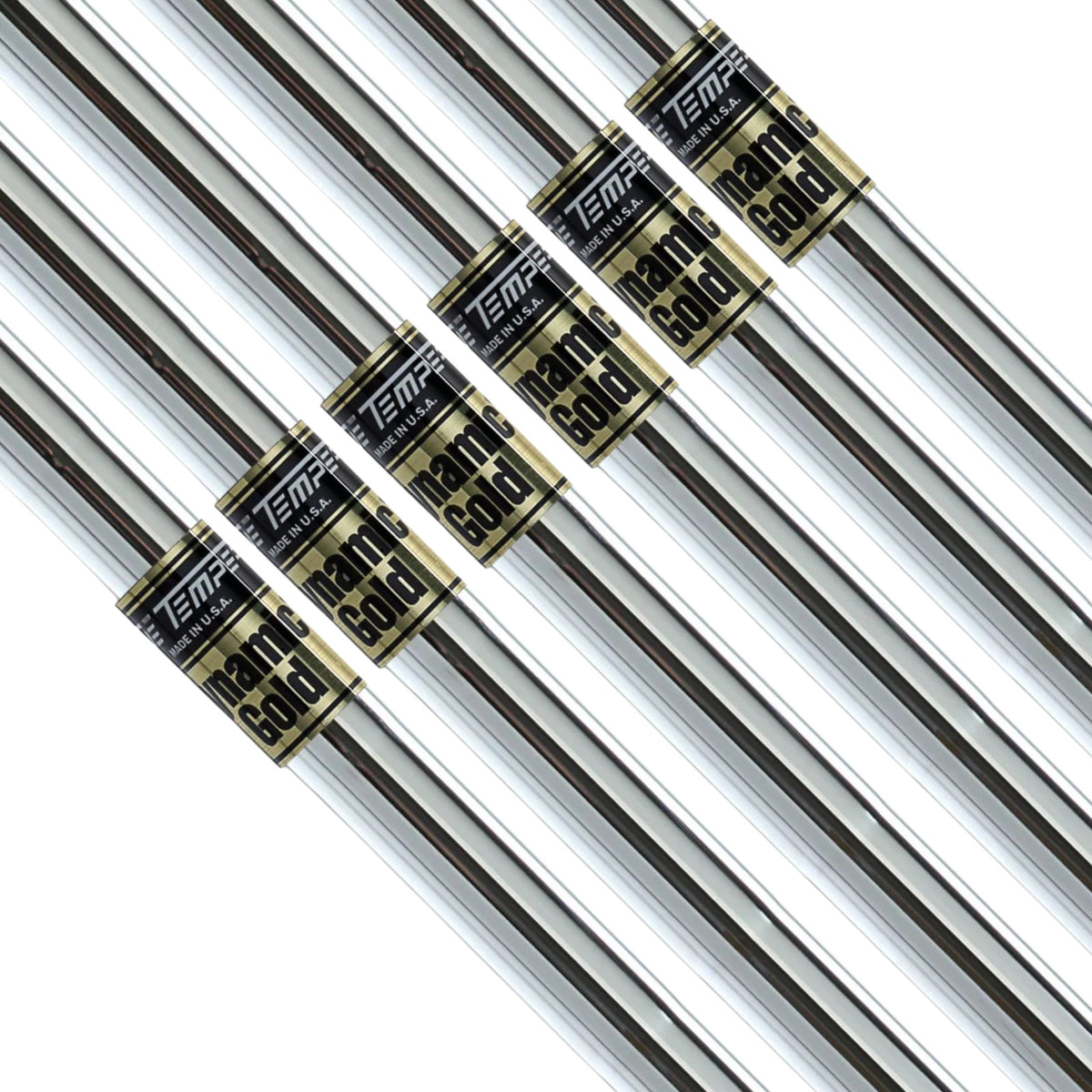 Golf Iron Shaft Set - Steel Dynamic Gold Tapered Shafts for 3-PW & Custom Flex Options
