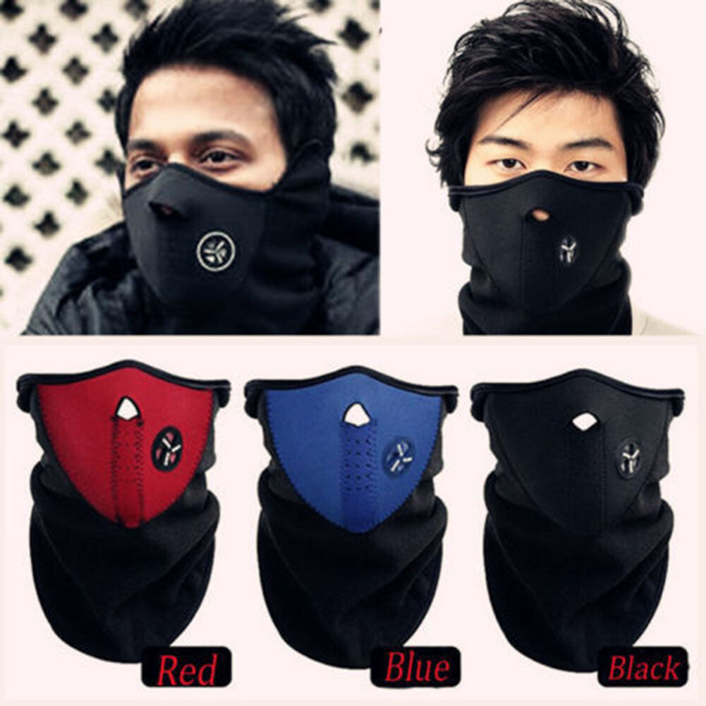 Neoprene Half Face Mask Ski Motorcycle Cycling Neck Warmer - Multiple Colors & Quantities