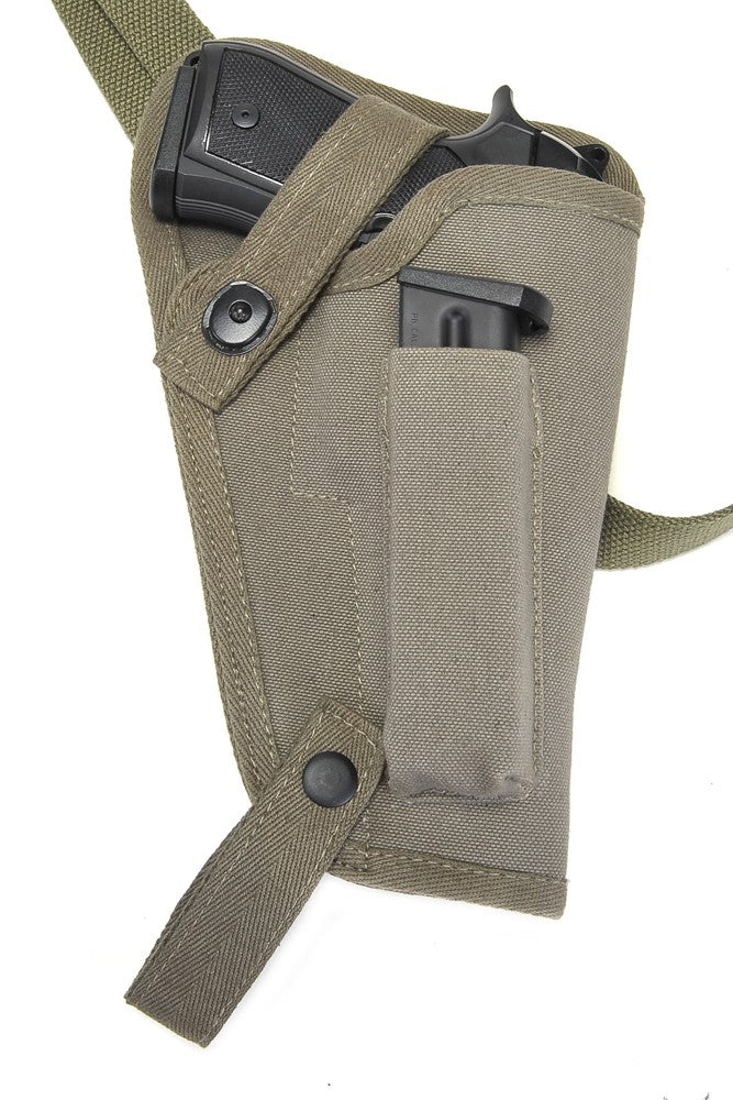 Canvas Shoulder Holster with Magazine Pouch Fits Beretta 92FS - WW2 Replica