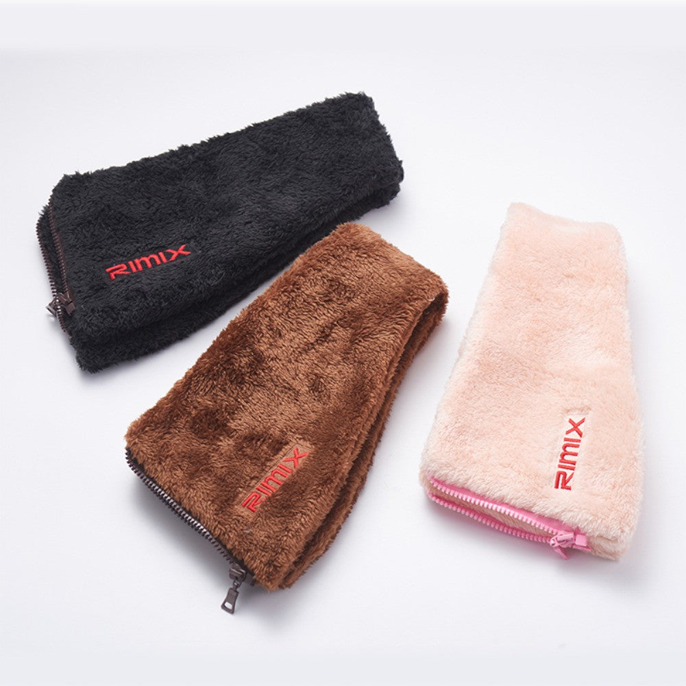 Winter Neck Warmer Gaiter with Zipper for Outdoor Ski Cycling Fleece Collar
