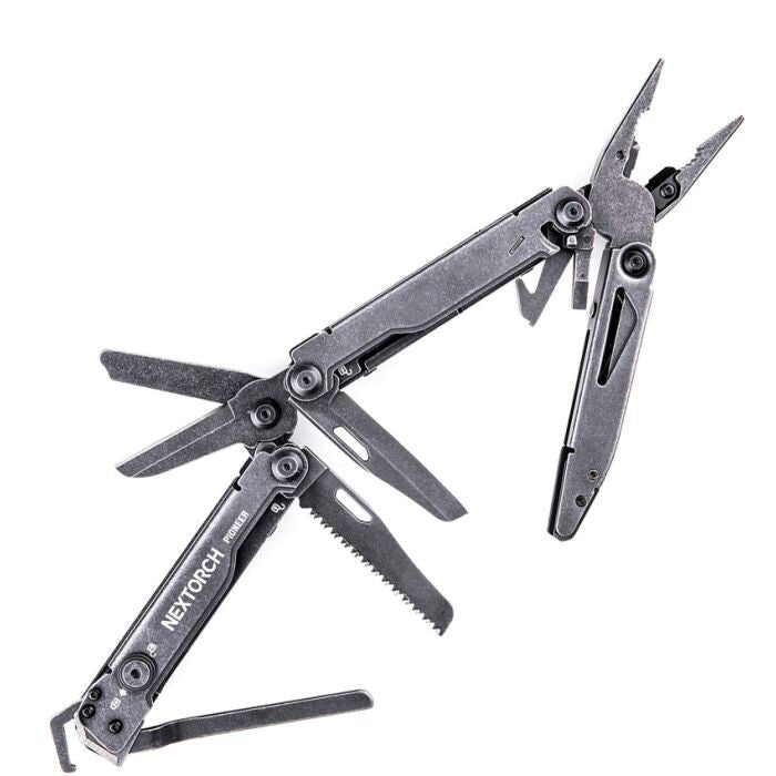 Nextorch Pioneer Multi Tool with Black Stainless Handles - Versatile Outdoor Gear