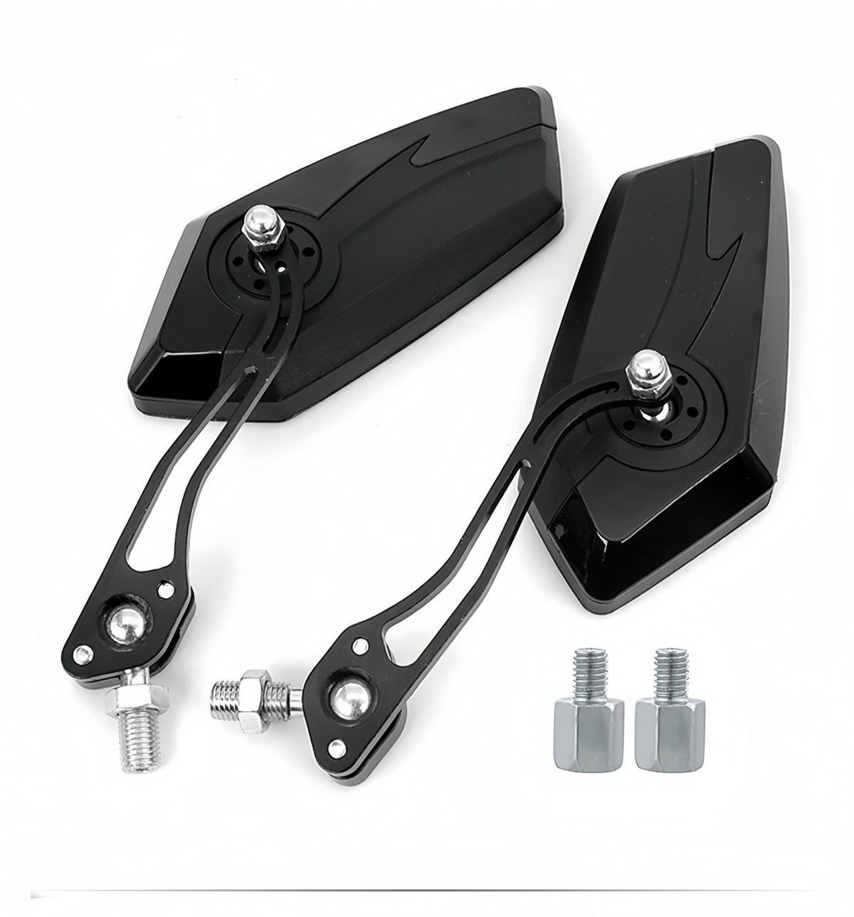 Bike Handlebar Mirror 2 Pack - Rotatable Adjustable Wide Angle Rear View