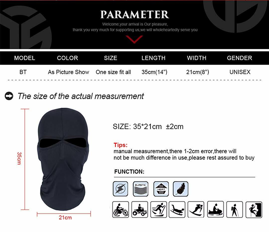 Sun/UV Face Mask with Neck Gaiter UPF 50+ for Outdoor Sports and Activities