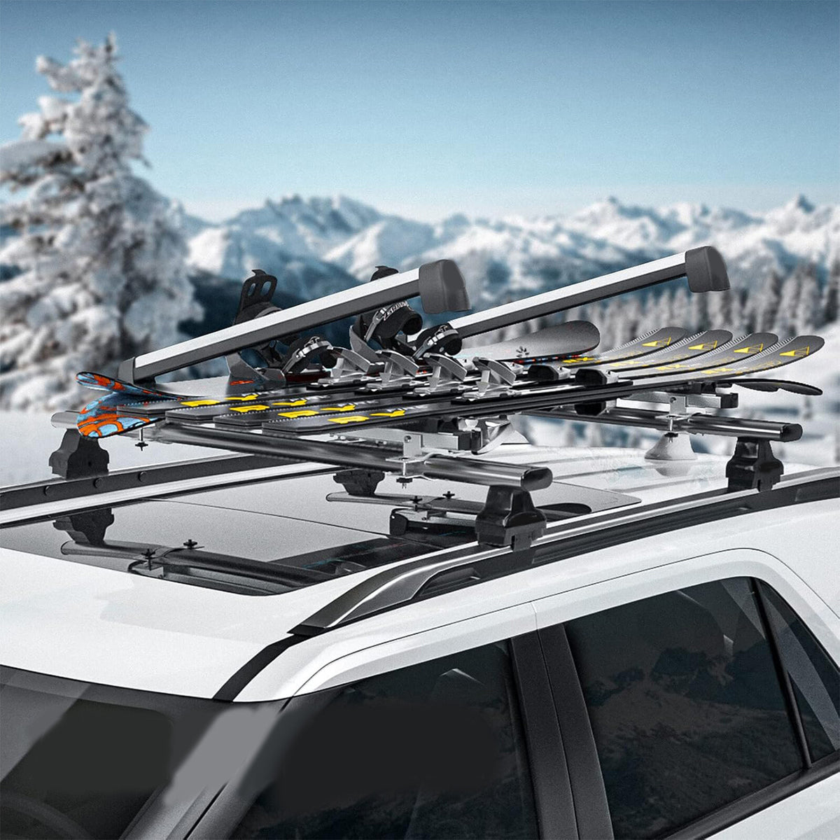 Subaru WRX Aluminum Ski Snowboard Roof Rack Cross Bars with Lock
