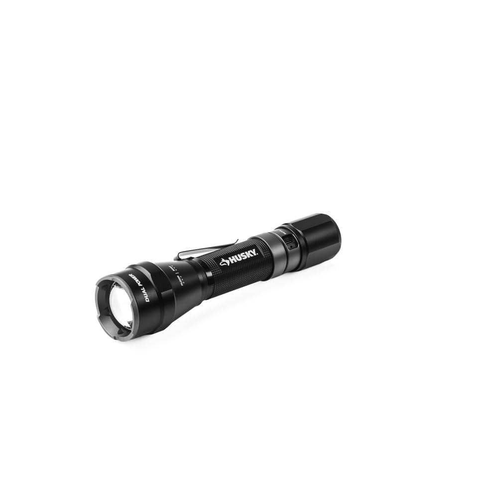 Rechargeable LED Tactical Flashlight 1800 Lumens Focus & Dual Power