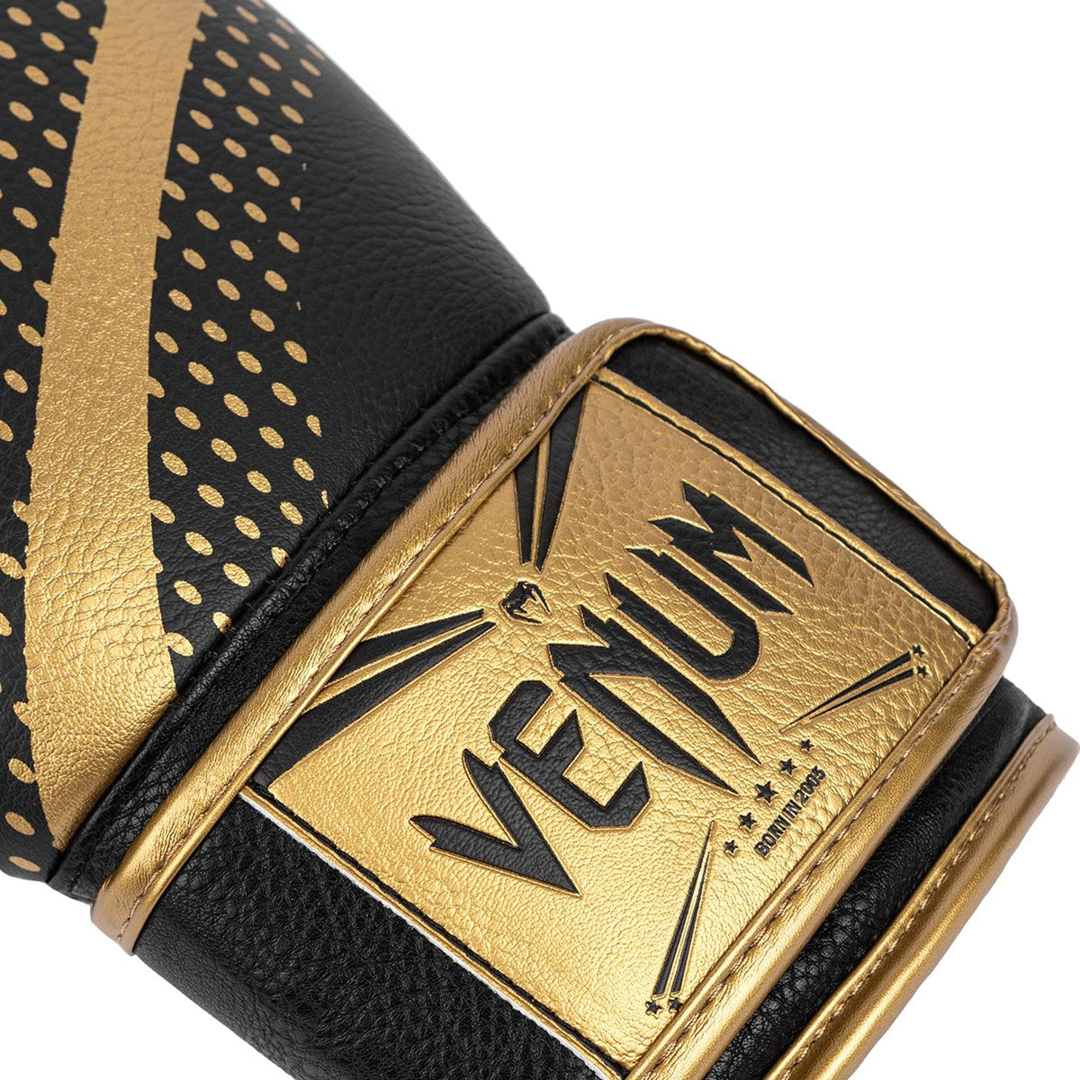 Boxing Gloves with Hook and Loop Closure - Gold and Black, 10oz-14oz