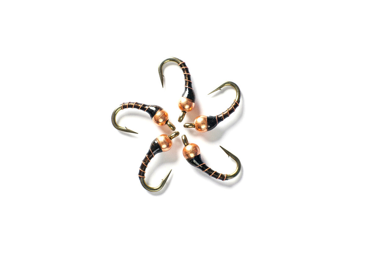 Premium Tungsten Midge Nymphs for Fly Fishing - Copper Chocolate Flies