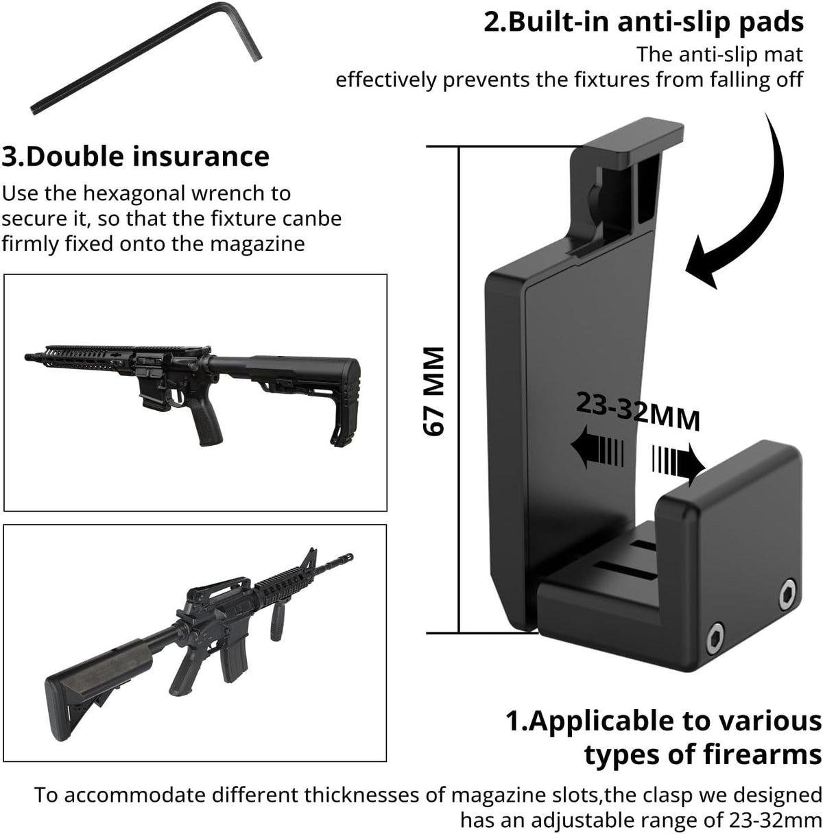Hunting Brass Catcher with Quick-Install Base for Rifle Shooting Accessories
