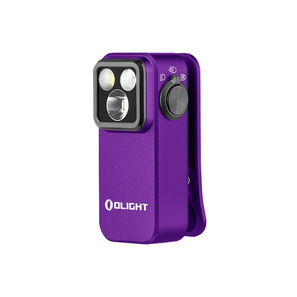 Rechargeable Clip-On Flashlight 500 Lumens Floodlight Spotlight Red Light