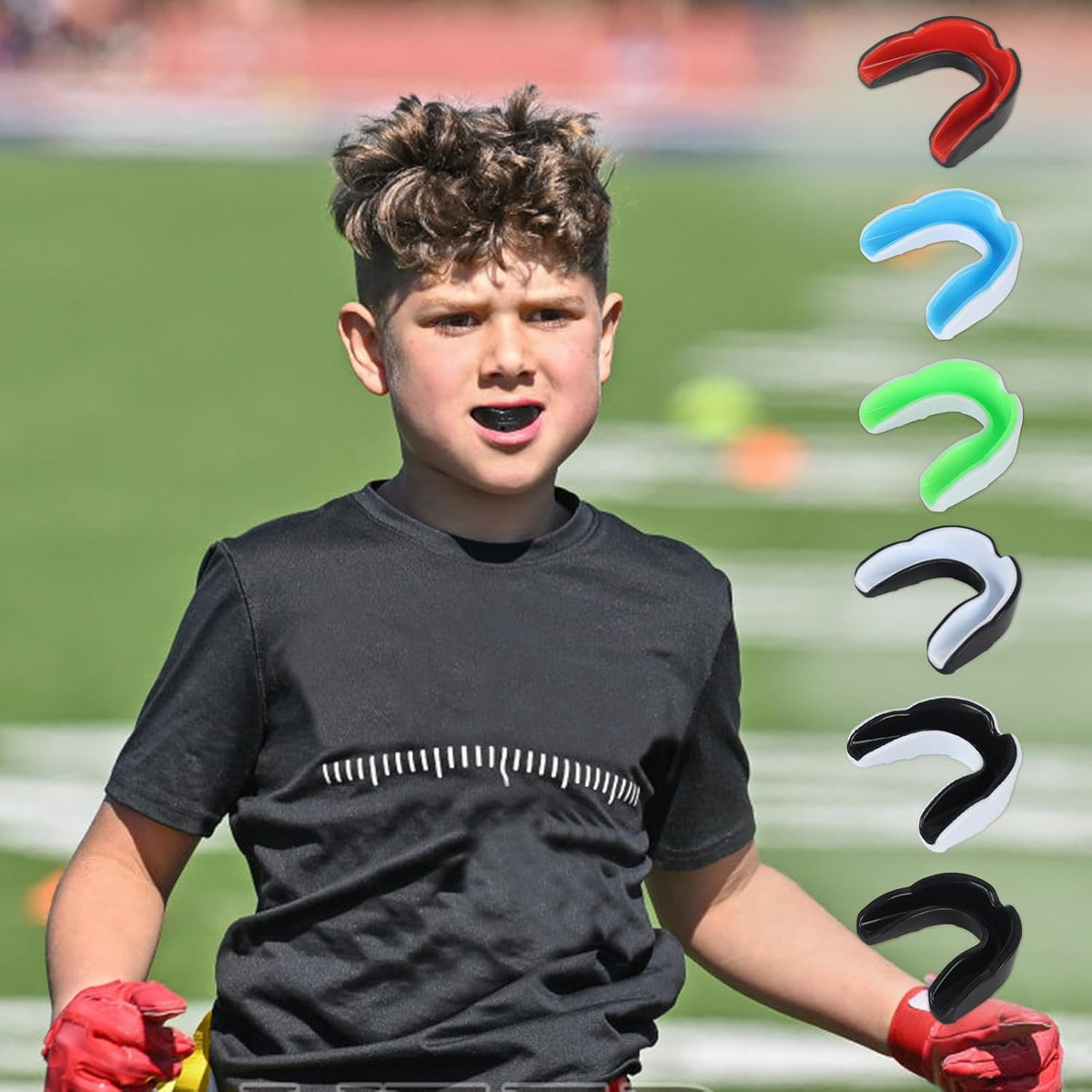 Kids Sports Mouthguard 6 Pack with Case for Boxing MMA Football