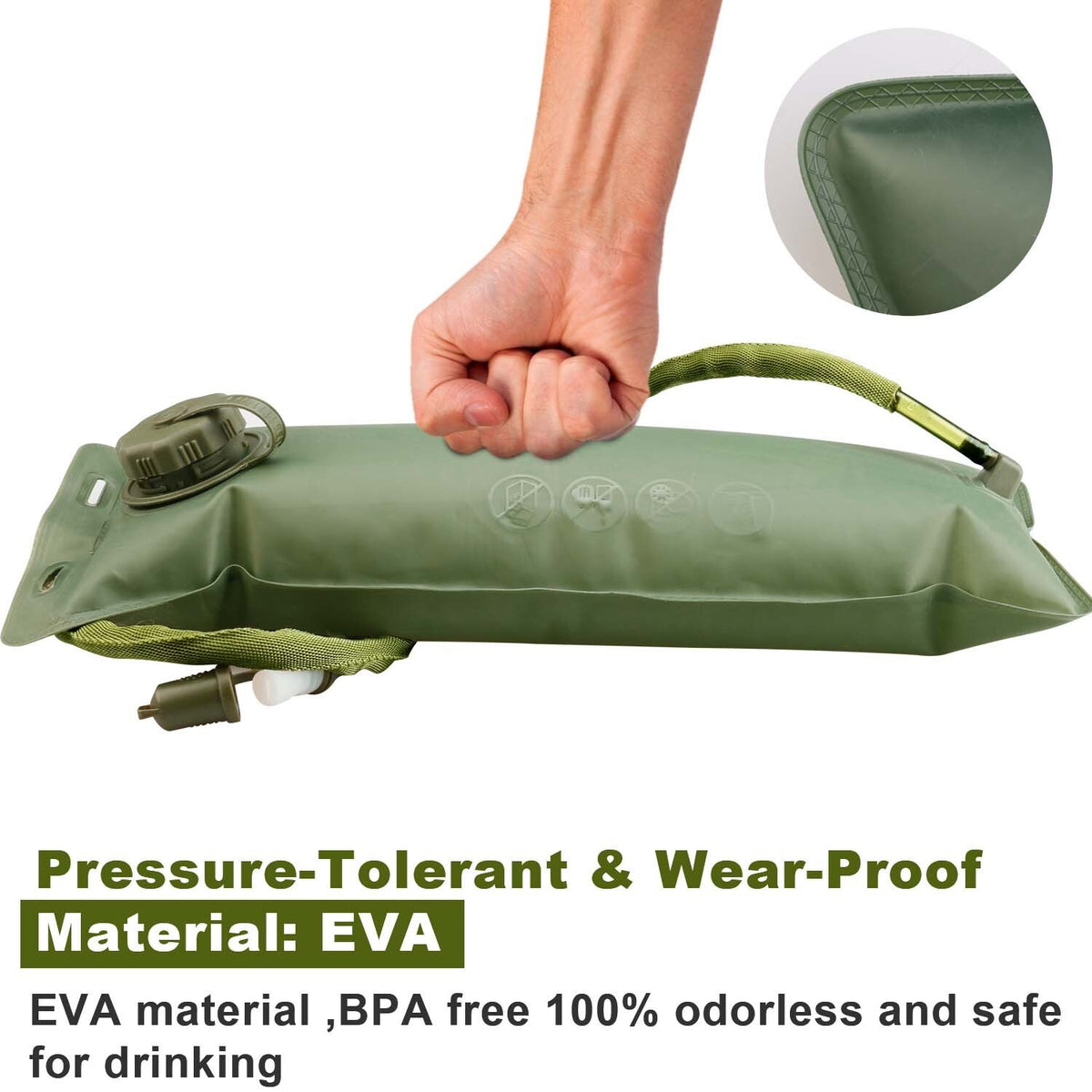 Hydration Bladder Water Reservoir with Drinking Tube for Camping Hiking Biking