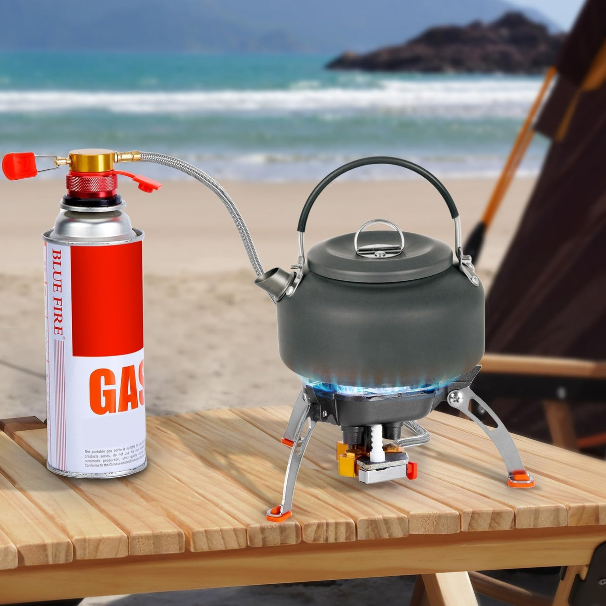 7200W Windproof Camping Stove for Outdoor Backpacking Hiking Picnic