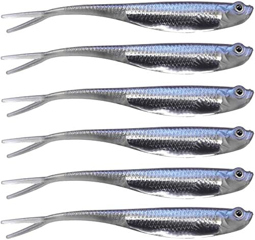 5X Soft Plastic Swimbaits Paddle Tail Shad Fishing Lures for Bass and Trout