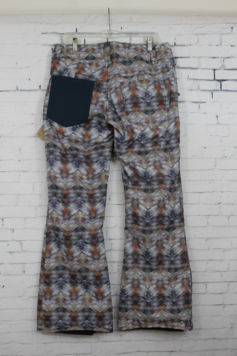 Women's Snowboard Pants with Waterproof & Insulation - Sawtooth Print