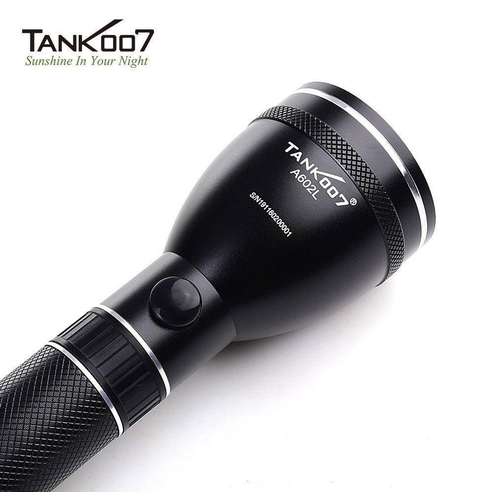 High Lumen Rechargeable LED Flashlight with 500m Beam - Waterproof Work Light