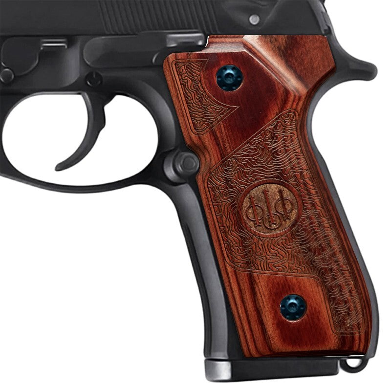 Full Size Wood Gun Grips for Beretta 92/96 Series with Screws & Wrench
