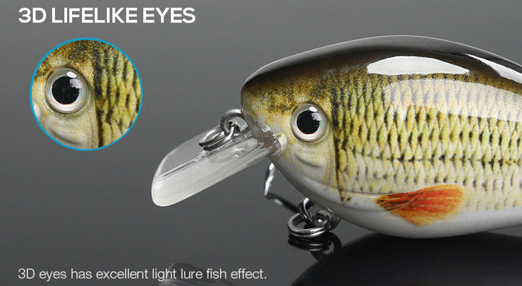 Squarebill Crankbait Lure 2.4 Inch 5-Pack - High-Def Fish Attractor for Shallow Water Fishing