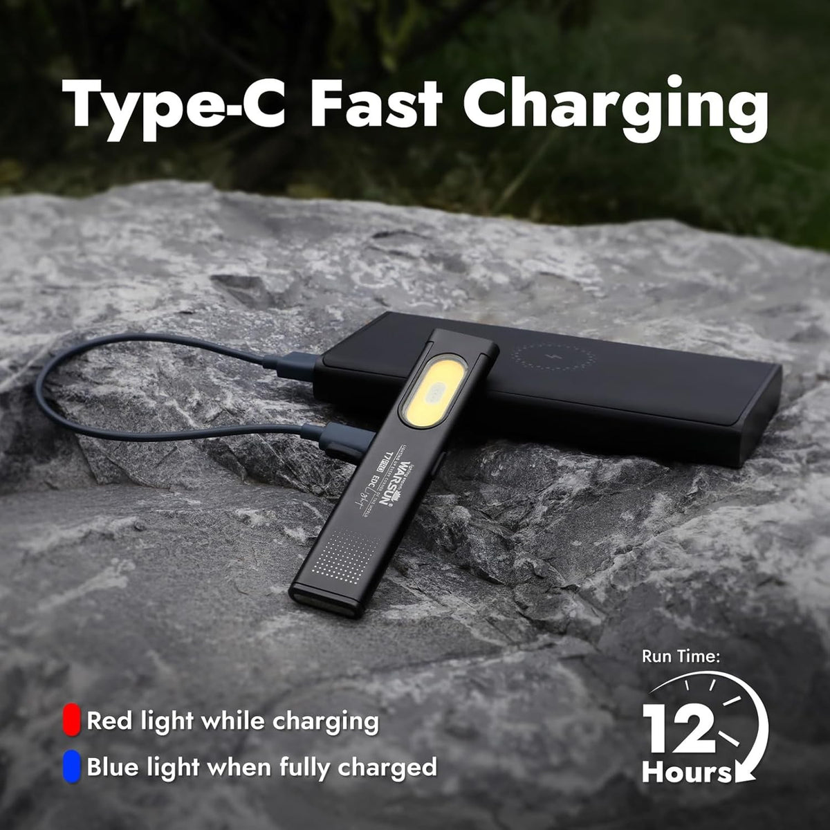 LED Flashlight, Portable 400 Lumens Multi-Mode Pocket Torch Black