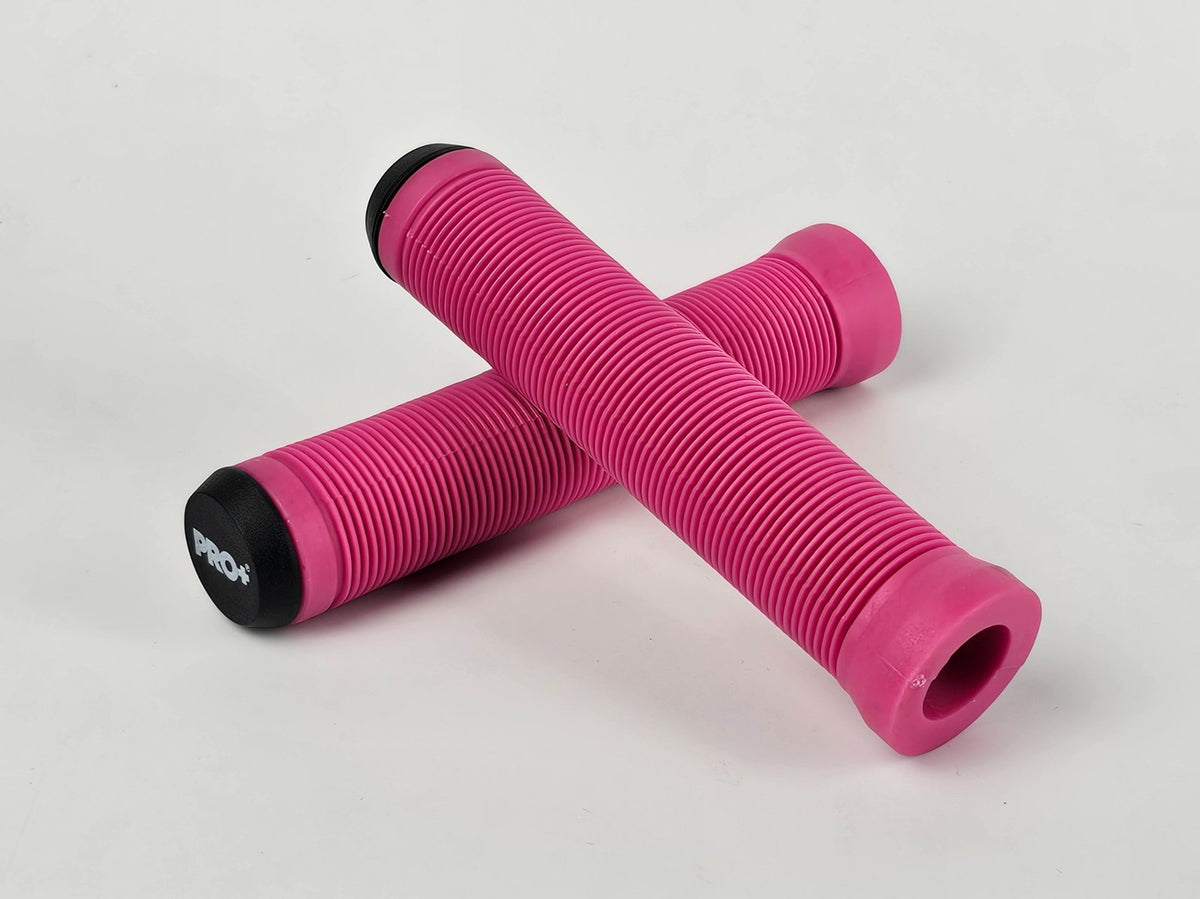 Soft Flangeless Longneck Bike Handlebar Grips - Comfortable, Open End, 135mm