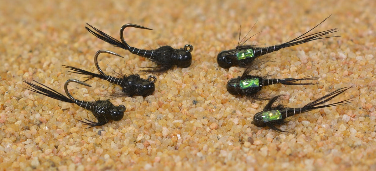 Fly Fishing Jig Head Hooks with Tungsten Beads - Assorted Sizes