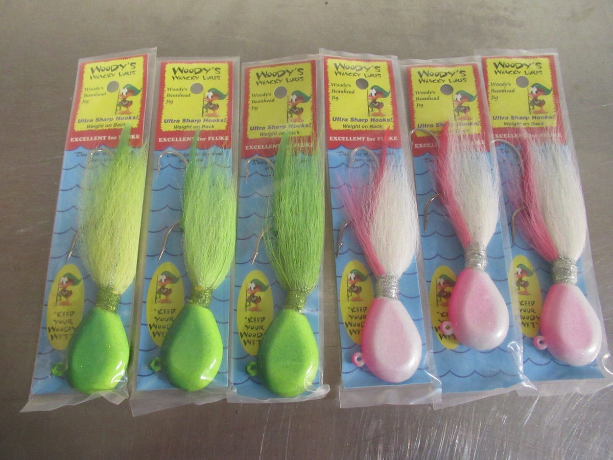 Saltwater Jig Set - 6 4oz Sea Bass Flounder Porgy Fishing Jigs with Hooks