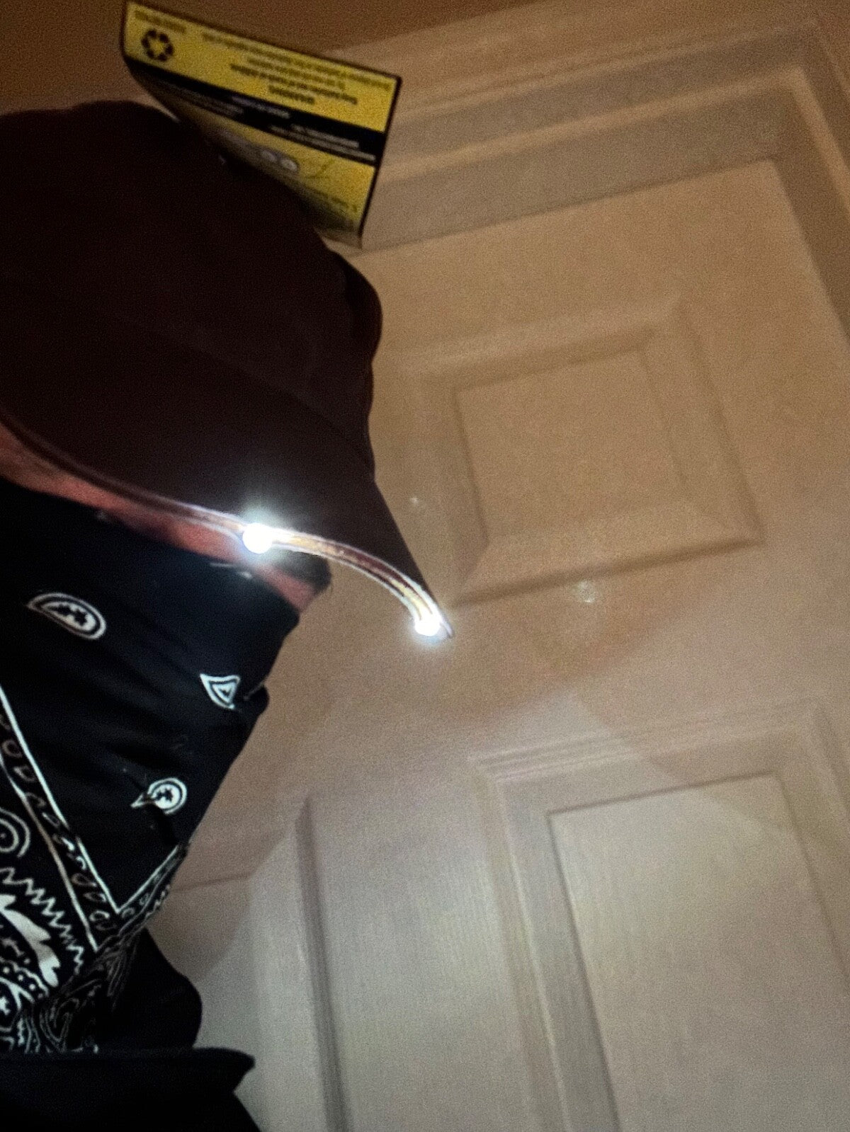LED Light-Up Baseball Hat Cap with Built-in Brim for Camping Hiking