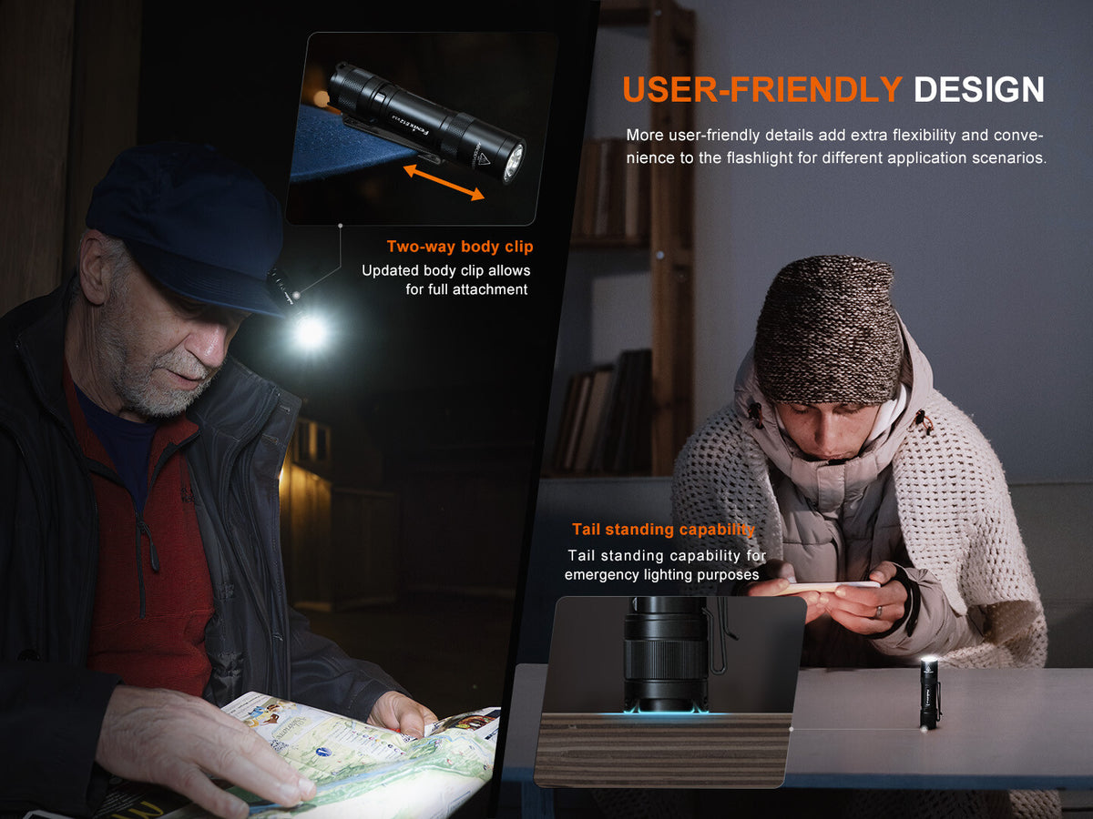 Fenix E12 V3.0 200 Lumen Compact LED Flashlight with AA Battery