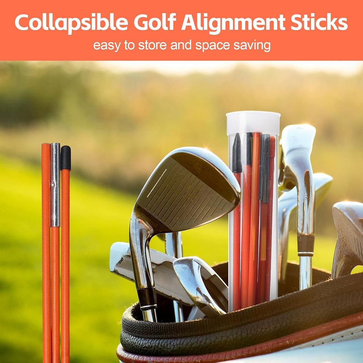 Golf Alignment Sticks 3 Pack - 48-Inch Practice & Training Rods