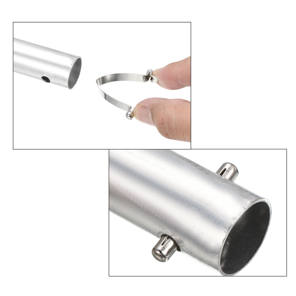 8 Pack Steel Locking Tube Pins for Camping, Marine, Fitness & More