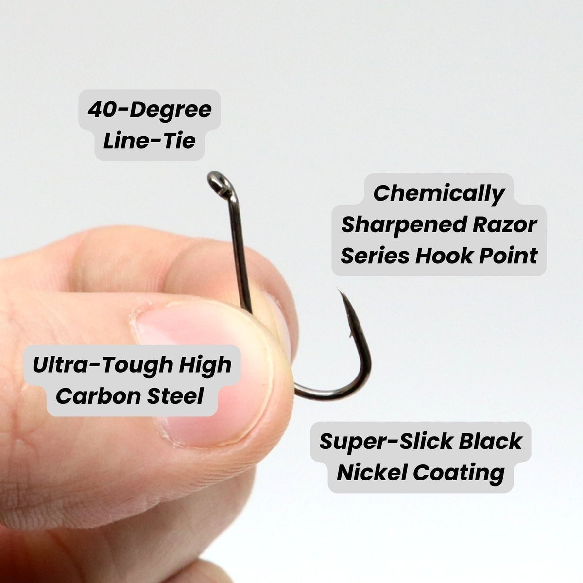 Dropshot Fishing Hooks - Razor Series Finesse Hooks for Bass & Gamefish