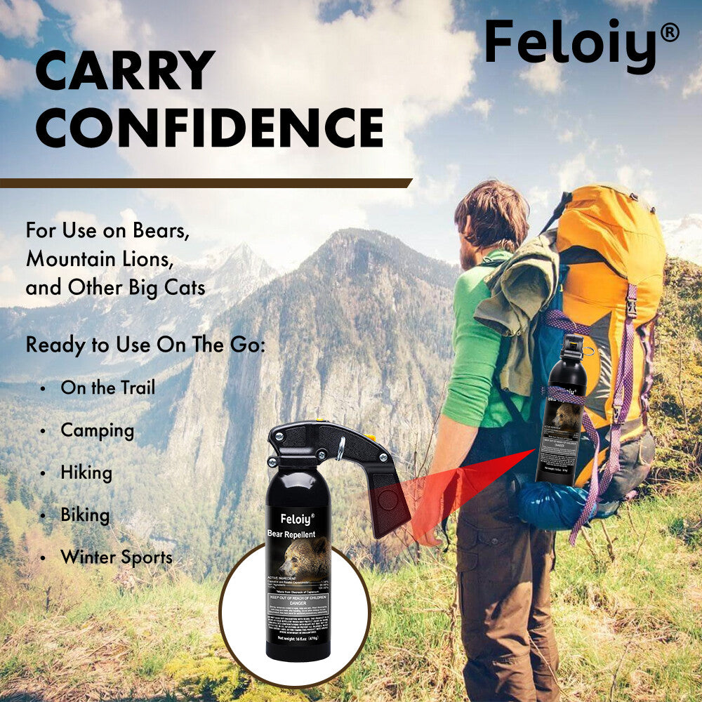 Bear Spray 16 oz - Maximum Strength Self-Defense with Holster