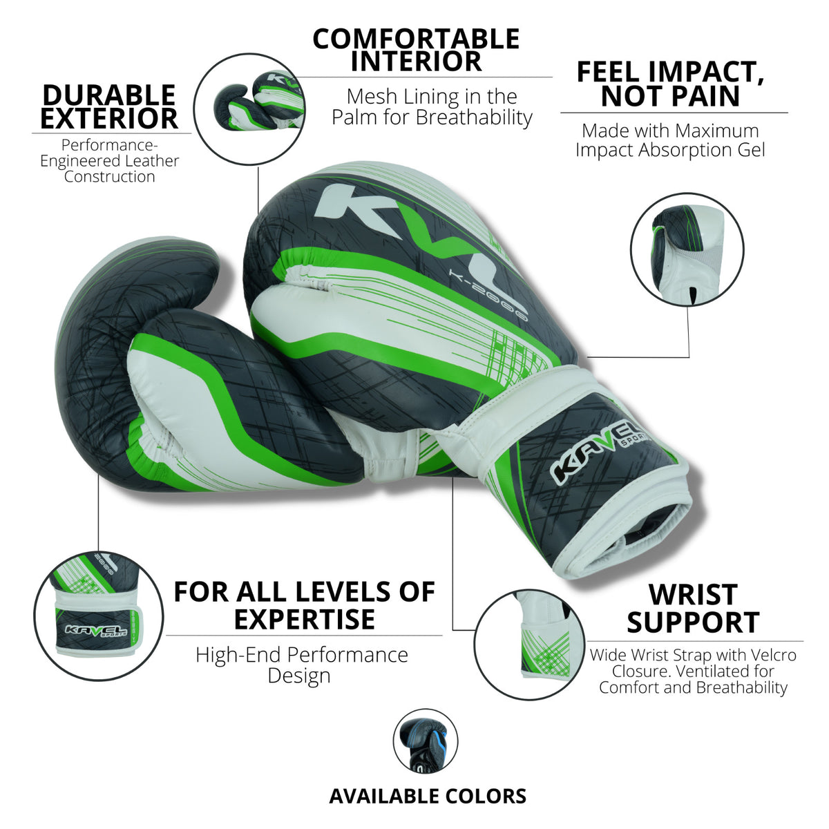 Boxing Gloves with Free Wrist Wraps Heavy Bag Sparring Training Gear