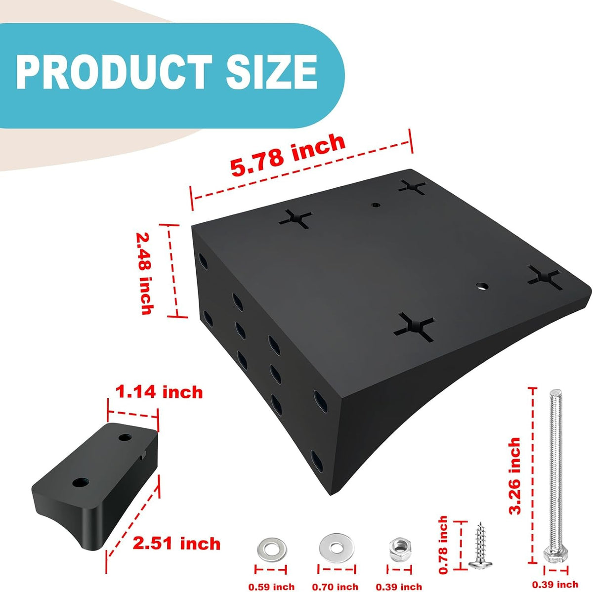Universal Golf Ball and Club Washer Mounting Bracket for Golf Cart