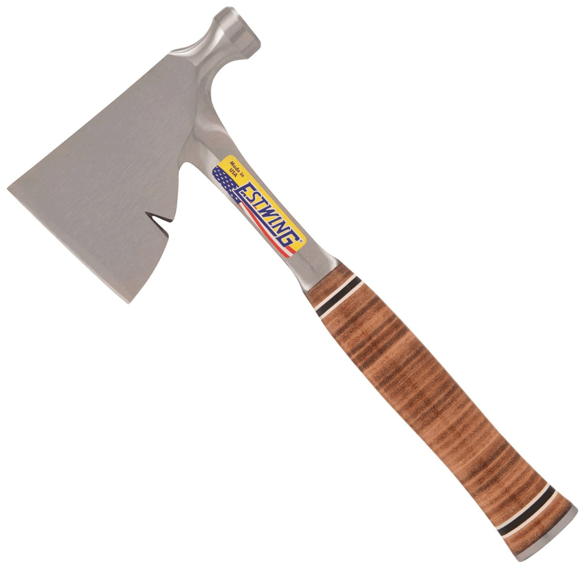 Estwing Carpenter's Axe with Genuine Leather Grip - Solid Steel, 13"