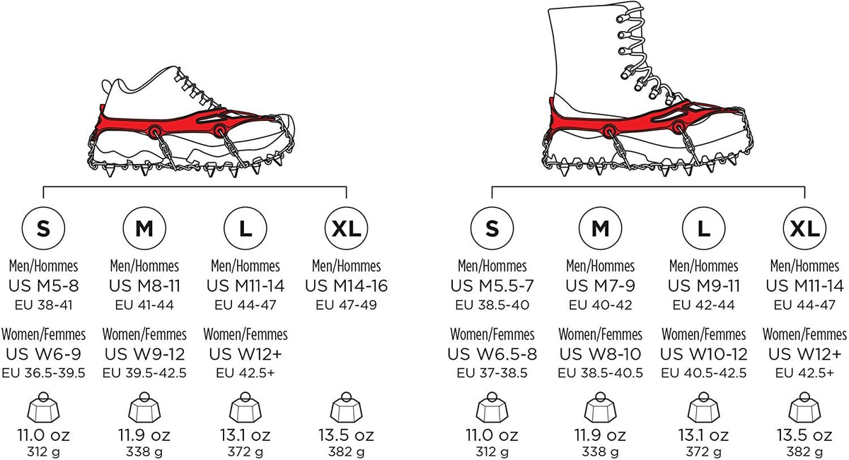 Winter Traction Footwear Spikes - Micro, Nano & Exo Styles for Icy Terrain