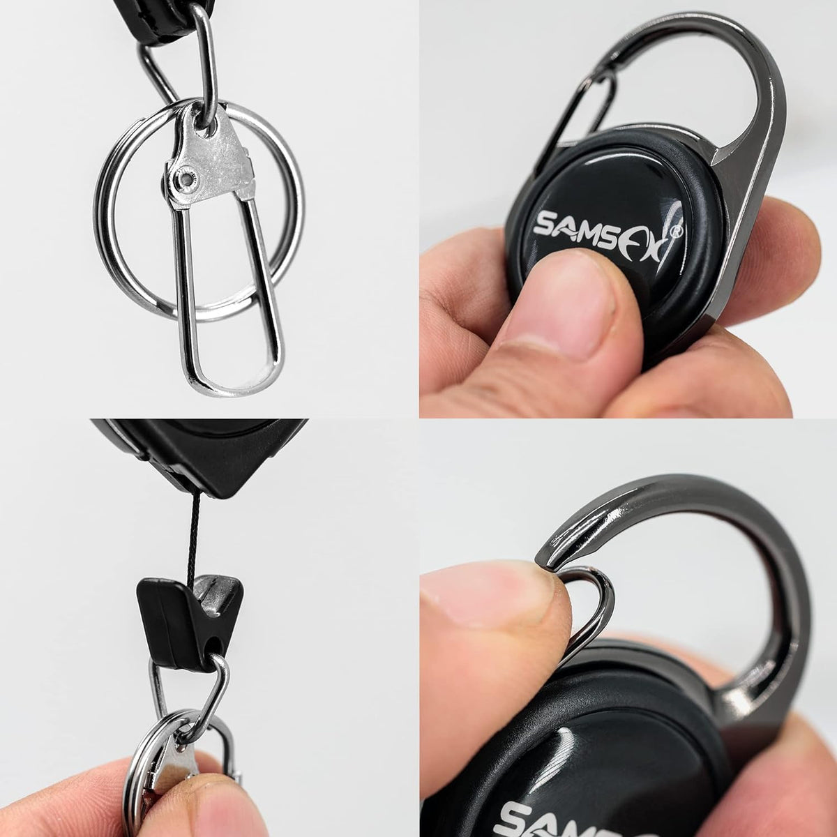 Fly Fishing Zinger Retractor with Carabiner - Saltwater and Freshwater Gear
