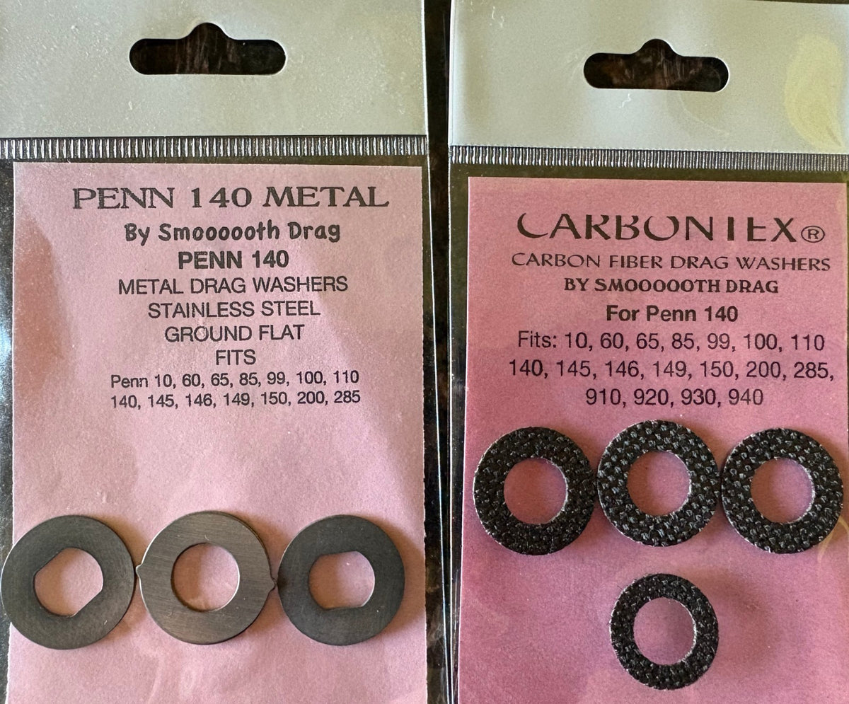 Penn Reel Drag Washer Rebuild Kit for 140, 145, 146, 150, 200 Models - Carbontex & Stainless Steel