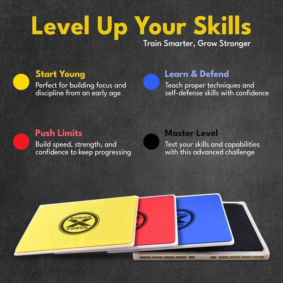 Rebreakable Martial Arts Breaking Board – 4 Color Levels for Kids & Adults