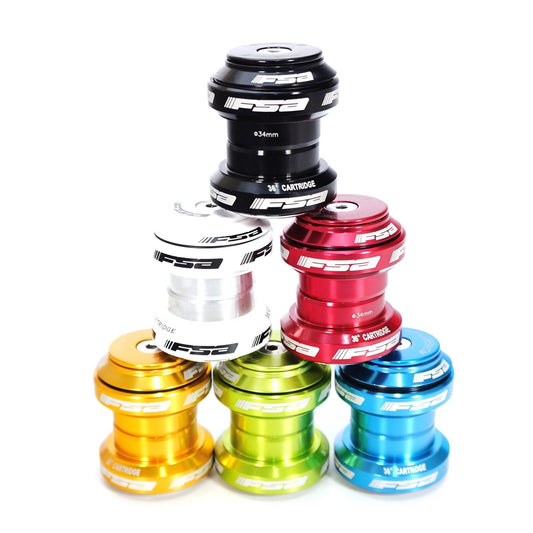 Threadless Bike Headset 1-1/8-inch 34mm with Top Cap - Multiple Colors