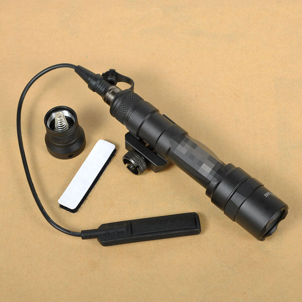 Tactical LED Rifle Flashlight with Remote Pressure Switch - Black, Dark Earth